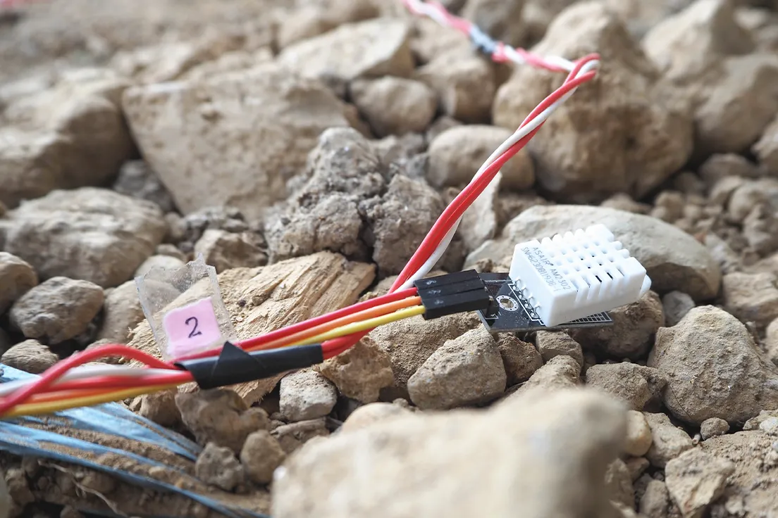 DHT22 temperature and humidity sensor installation at Poly+ Rolls piloting site at Khokana by Green Decision Labs & Research (GD Labs and Research)