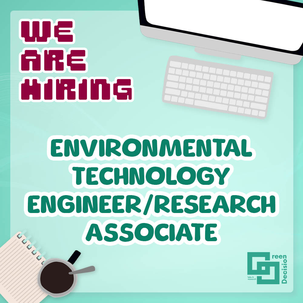 Environmental Technology Engineer - Research Associate Vacancy at Green Decision Labs and Research